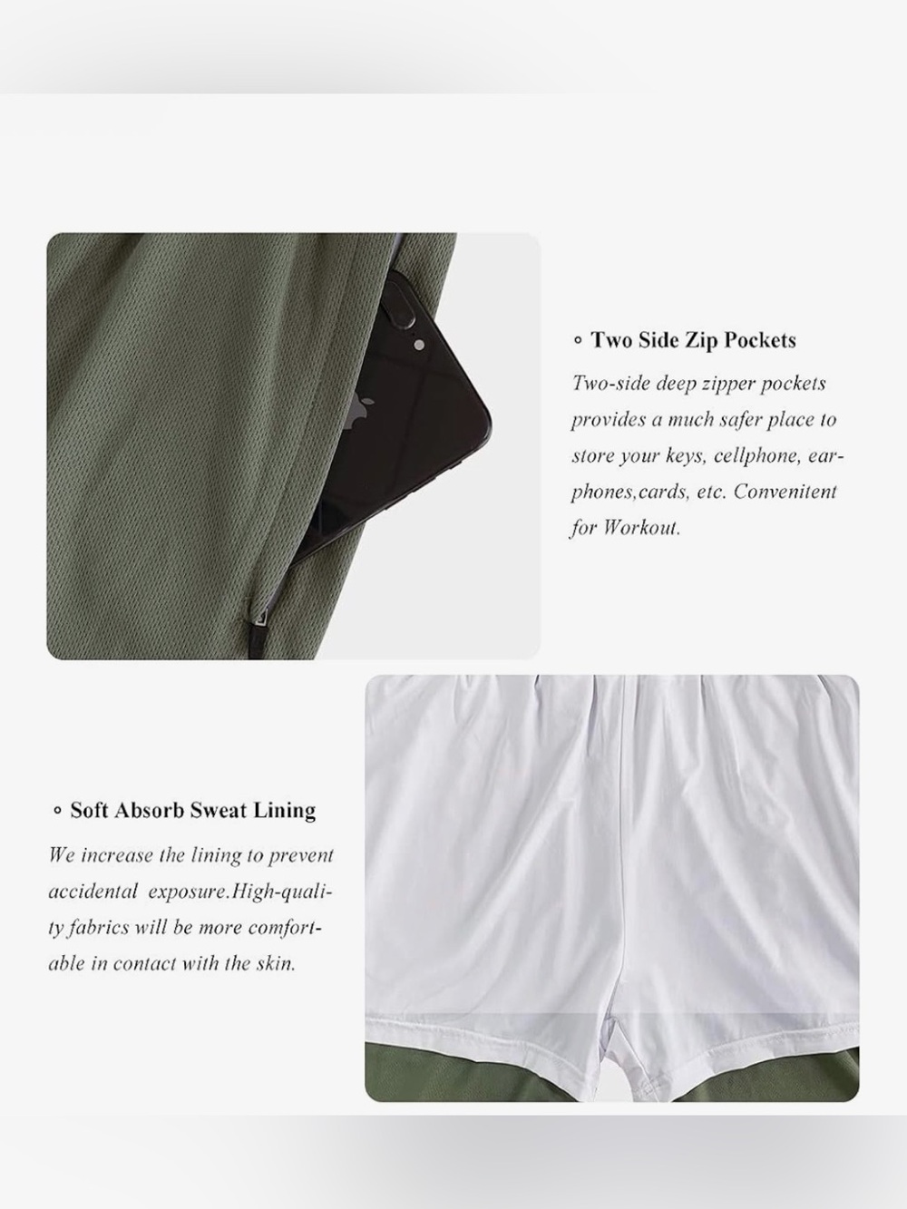 Hype Olive and Black Athletic Shorts size XL - Picture 3 of 9